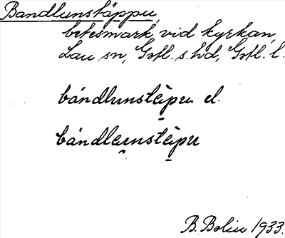 Bild på arkivkortet för arkivposten Bandlunstäppu