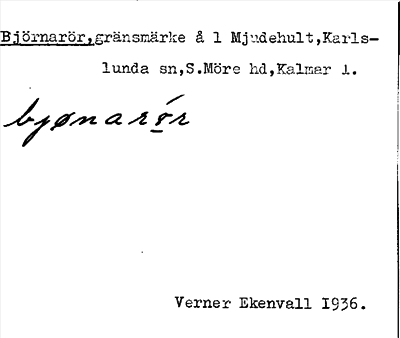 Bild på arkivkortet för arkivposten Björnarör
