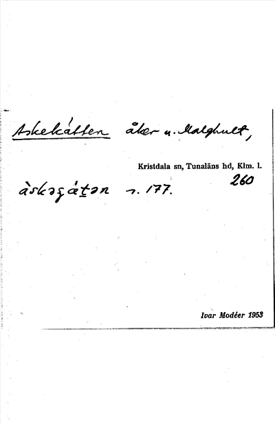 Bild på arkivkortet för arkivposten Askekätten