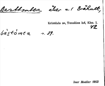 Bild på arkivkortet för arkivposten Basttomten