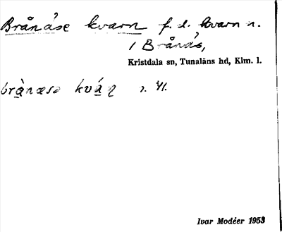 Bild på arkivkortet för arkivposten Brånäse kvarn