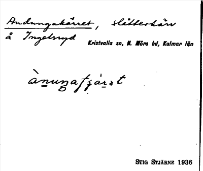 Bild på arkivkortet för arkivposten Andungakärret