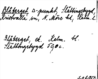 Bild på arkivkortet för arkivposten Blåberget