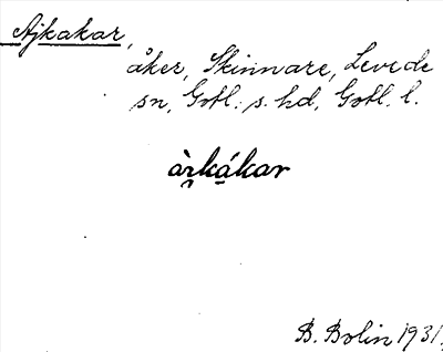 Bild på arkivkortet för arkivposten Ajkakar