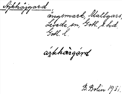 Bild på arkivkortet för arkivposten Ajkhåjgard