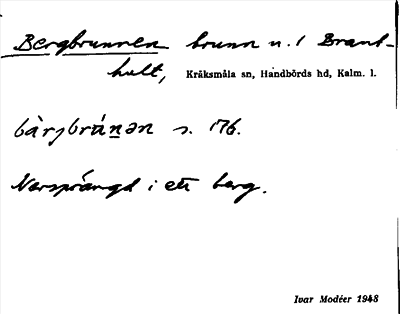 Bild på arkivkortet för arkivposten Bergbrunnen