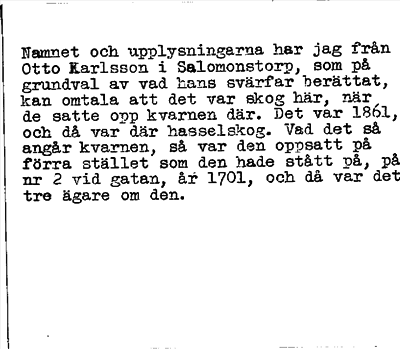 Bild på baksidan av arkivkortet för arkivposten Barnkärret