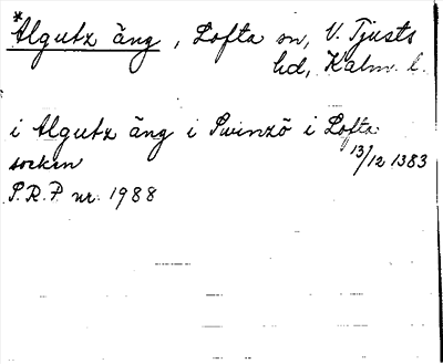 Bild på arkivkortet för arkivposten *Algutz äng