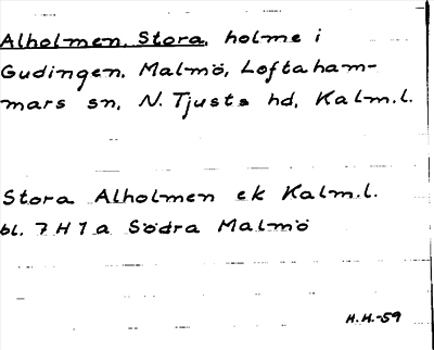 Bild på arkivkortet för arkivposten Alholmen, Stora