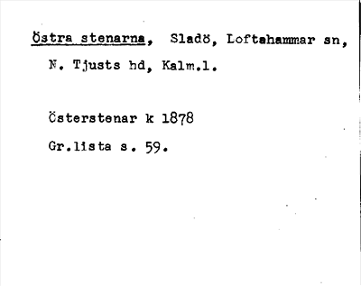 Bild på arkivkortet för arkivposten Östra stenarna