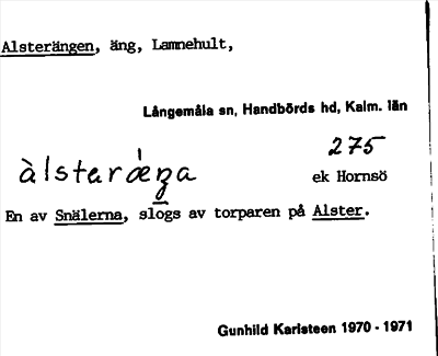 Bild på arkivkortet för arkivposten Alsterängen