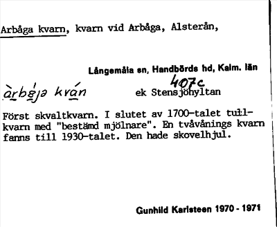 Bild på arkivkortet för arkivposten Arbåga kvarn