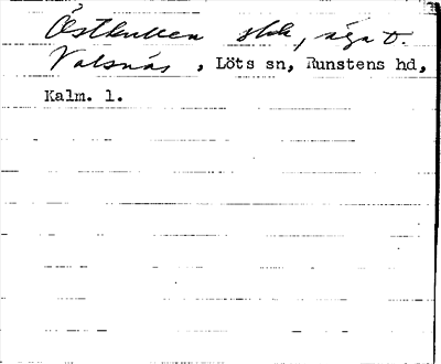 Bild på arkivkortet för arkivposten Östkullen