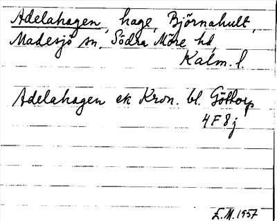 Bild på arkivkortet för arkivposten Adelahagen