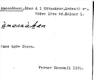 Bild på arkivkortet för arkivposten Amosaåkern