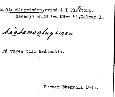 Bild på arkivkortet för arkivposten Bråtemålagrinden