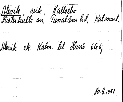 Bild på arkivkortet för arkivposten Alevik
