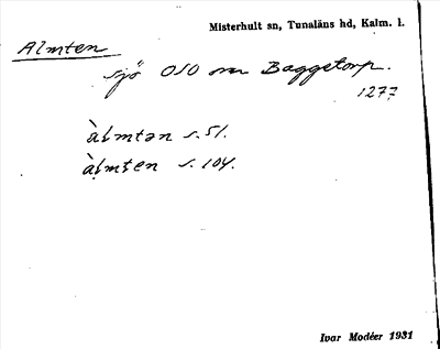 Bild på arkivkortet för arkivposten Almten