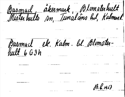 Bild på arkivkortet för arkivposten Basmad