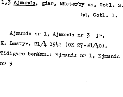 Bild på arkivkortet för arkivposten Ajmunds