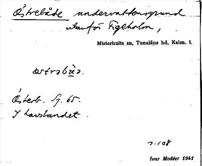 Bild på arkivkortet för arkivposten Östrebåde