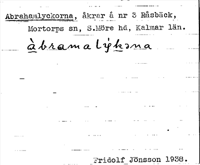 Bild på arkivkortet för arkivposten Abrahamlyckorna