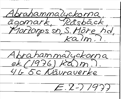 Bild på arkivkortet för arkivposten Abrahammalyckorna