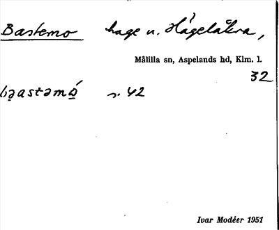 Bild på arkivkortet för arkivposten Bastemo