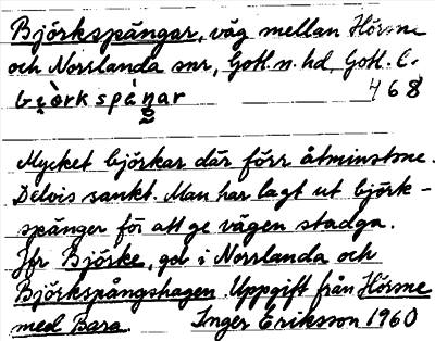 Bild på arkivkortet för arkivposten Björkspängar