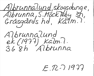 Bild på arkivkortet för arkivposten Albrunnalund