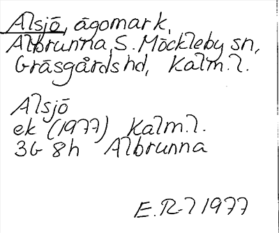 Bild på arkivkortet för arkivposten Alsjö