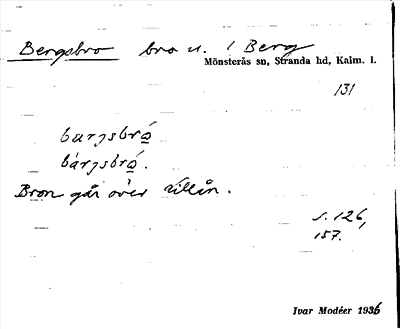 Bild på arkivkortet för arkivposten Bergsbro