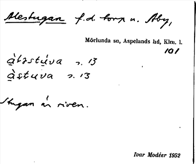 Bild på arkivkortet för arkivposten Alestugan