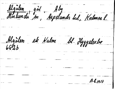 Bild på arkivkortet för arkivposten Algölen