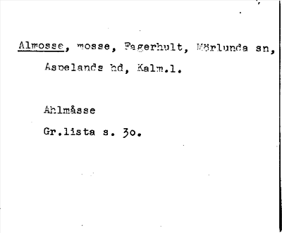 Bild på arkivkortet för arkivposten Almosse