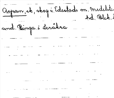 Bild på arkivkortet för arkivposten Aspan