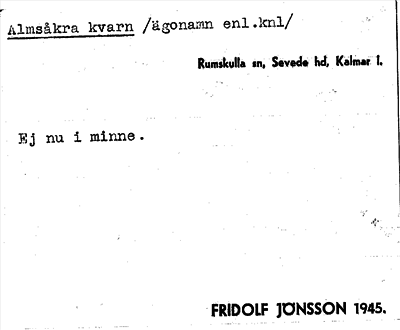 Bild på arkivkortet för arkivposten Almsåkra kvarn