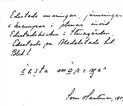 Bild på arkivkortet för arkivposten Edestads moringar