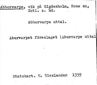 Bild på arkivkortet för arkivposten Abborvarpe