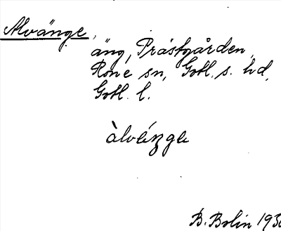 Bild på arkivkortet för arkivposten Alvänge