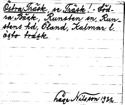 Bild på arkivkortet för arkivposten Östra Träsk, se Träsk