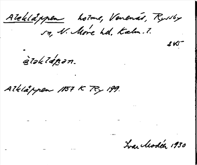 Bild på arkivkortet för arkivposten Alekläppen
