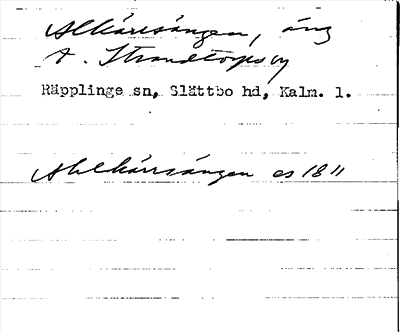 Bild på arkivkortet för arkivposten Alkärrsängen