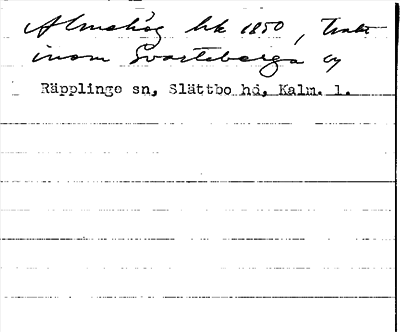 Bild på arkivkortet för arkivposten Almehög