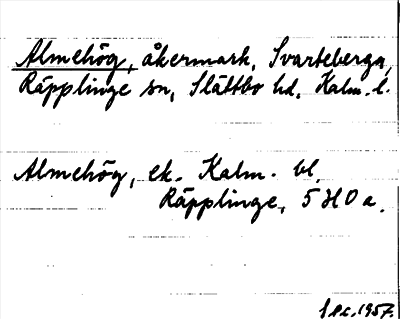 Bild på arkivkortet för arkivposten Almehög