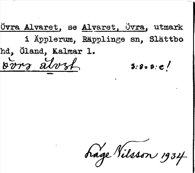 Bild på arkivkortet för arkivposten Övra Alvaret, se Alvaret, Övra