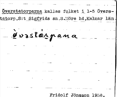 Bild på arkivkortet för arkivposten Överstatorparna