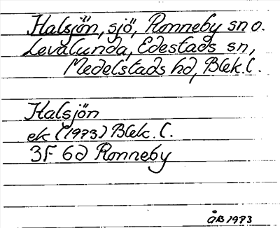 Bild på arkivkortet för arkivposten Halsjön