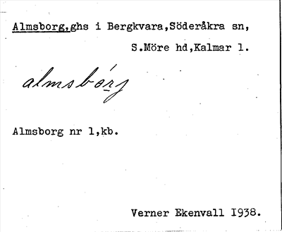 Bild på arkivkortet för arkivposten Almsborg