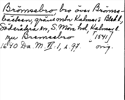 Bild på arkivkortet för arkivposten Brömsebro